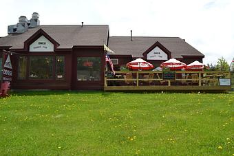 Exterior: Our Building - Dots of Dover in Mount Snow Valley - West Dover, VT American Restaurants