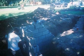 Exterior: corner lead for block foundation - Eddie's Masonry in Port Byron, NY Masonry & Bricklaying Contractors