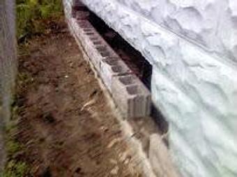 Exterior: repairing garage wall - Eddie's Masonry in Port Byron, NY Masonry & Bricklaying Contractors