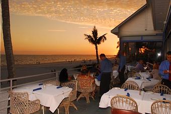 Exterior: Sunset on the Terrace - Fresh Catch Bistro in Fort Myers Beach, FL Seafood Restaurants