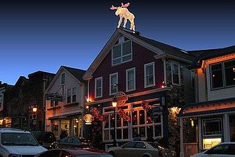 Exterior: Follow the Moose, to Geddy's Bar Harbor! - Geddy's in Downtown Bar Harbor, just steps from the town pier. - Bar Harbor, ME American Restaurants