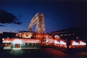 Exterior: grandma's night shot - Grandma's Saloon & Grill in Historic Canal Park - Duluth, MN American Restaurants