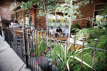 Exterior: Trellis Front Porch - Hearth in Kirkland, WA Organic Restaurants