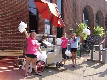 Exterior: Fundraising Opportunities with the Hermann Wurst Haus Wurst Cart in Hermann Missouri - Hermann Wurst Haus in Historic Downtown Hermann - Hermann, MO Delicatessen Restaurants