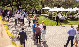 Exterior: Release Day party on Jordan chateau terrace. - Jordan Vineyard & Winery in Healdsburg, CA Restaurants/Food & Dining