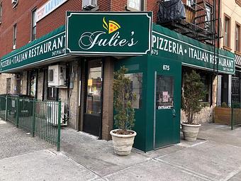 Exterior - Julie's Pizzeria & Restaurant in Ridgewood, NY Pizza Restaurant
