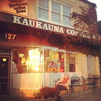 Exterior: A lovely autumn morning - Kaukauna Coffee and Tea in Kaukauna, WI Sandwich Shop Restaurants