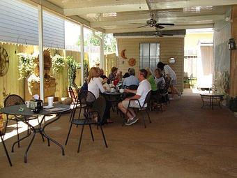 Exterior: Covered patio - Lakeview Brew Coffee Cafe in New Orleans, LA American Restaurants