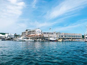 Exterior: Dock & Dine for free - Mile Marker One Restaurant & Bar in Gloucester, MA American Restaurants