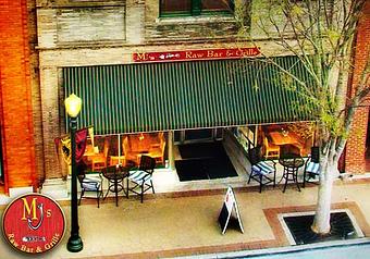 Exterior: MJ's Raw Bar 216 Middle St New Bern seafood - Mj's Raw Bar and Grille in Historic Downtown New Bern, North Carolina - New Bern, NC American Restaurants