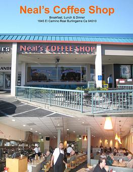 Exterior - Neal's Coffee Shop in Burlingame, CA American Restaurants