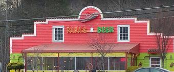 Exterior - Papa's & Beer in Asheville, NC Bars & Grills