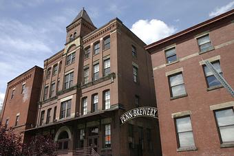 Exterior: Our Historic Brewery Building - Penn Brewery in Deutschtown - Pittsburgh, PA American Restaurants