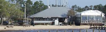 Exterior: View from water - Pirates Cove in Josephine, AL - Elberta, AL American Restaurants