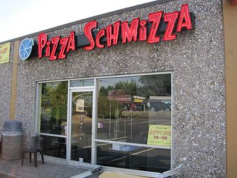 Exterior: Raleigh Hills Store - Pizza Schmizza - Raleigh Hills in In the Valley Plaza Shopping Center, Near Jesuit HS - Beaverton, OR Pizza Restaurant