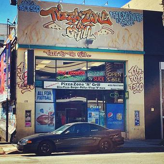 Exterior - Pizza Zone N Grill in San Francisco, CA Hamburger Restaurants