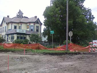 Exterior: Intersection under construction. - Relish in Grinnell, IA American Restaurants