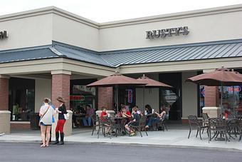 Exterior: Rusty's Outdoor Dining - Rusty's Deli & Grille in Charlotte, NC Delicatessen Restaurants