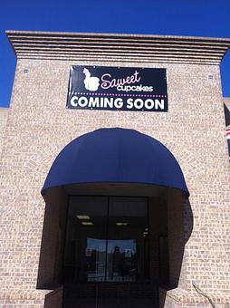 Exterior: first storefront location - Saweet Cupcakes in San Antonio, TX Dessert Restaurants