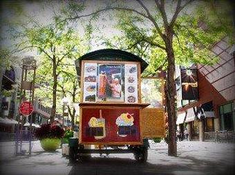 Exterior - Shondiz Cafe in Right in front of Hard Rock Cafe - Denver, CO Greek Restaurants