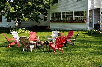 Exterior: Back Yard - Stone Hearth Inn & Tavern in CHESTER, VT American Restaurants