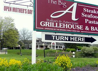 Exterior: Open Holidays - The Big A Grillehouse in East Stroudsburg, PA Steak House Restaurants