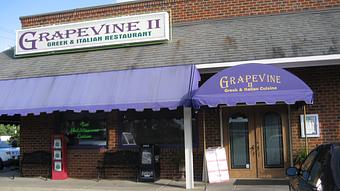 Exterior: Main entrance - The Grapevine in Henrico, VA Greek Restaurants