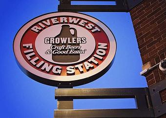 Exterior - The Riverwest Filling Station in Riverwest - Milwaukee, WI American Restaurants