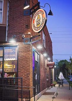 Exterior - The Riverwest Filling Station in Riverwest - Milwaukee, WI American Restaurants