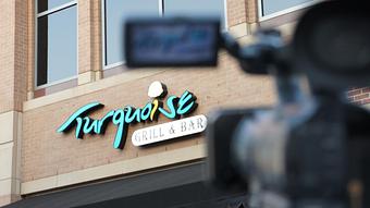 Exterior - Turquoise Grill & Bar in Town Square - Sugar Land, TX Greek Restaurants