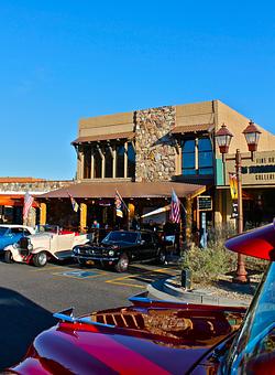 Exterior: Car Show at Venues Saturday Mornings - Venues Cafe in Carefree, AZ Cafe Restaurants