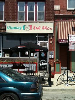 Exterior - Vinnies Sub Shop in Chicago, IL Sandwich Shop Restaurants