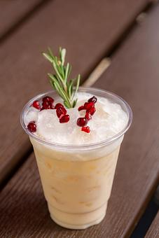 Product: HOUSE-MADE HORCHATA, LIQUOUR 43, CRUZAN DARK RUM, ROSEMARY SPRIG, POMEGRANATE SEEDS. - Red Mesa Mercado in St. Petersburg, FL Mexican Restaurants