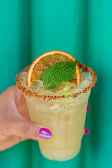 Product: MAESTRO DOBEL DIAMANTE TEQUILA, MUDDLED PICKLED SERRANO CHILES, CUCUMBER, LIME, AGAVE, TAJIN RIM. - Red Mesa Mercado in St. Petersburg, FL Mexican Restaurants