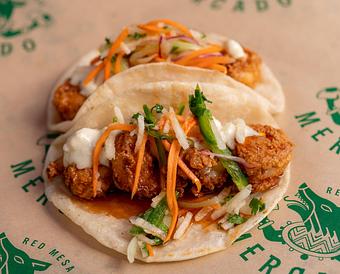 Product: HONEY SRIRACHA GLAZE, JICAMA, CARROT SLAW, RANCH DRESSING, CILANTRO. - Red Mesa Mercado in St. Petersburg, FL Mexican Restaurants
