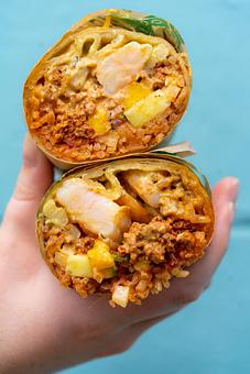 Product: Chorizo, Mexican rice, pickled red onions, pico de gallo, queso frito, avocado. - Red Mesa Mercado in St. Petersburg, FL Mexican Restaurants