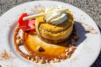Product: Spiced Pumpkin Cheesecake - Salty's on Alki in Alki Beach, West Seattle - Seattle, WA American Restaurants
