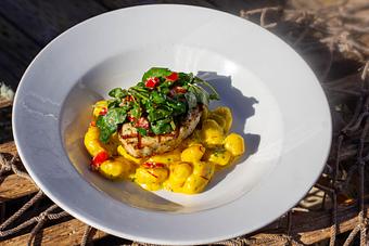 Product: Herb Marinated Swordfish - Salty's on Alki in Alki Beach, West Seattle - Seattle, WA American Restaurants