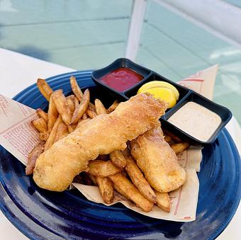 Product: Halibut Fish n Chips - Salty's on Alki in Alki Beach, West Seattle - Seattle, WA American Restaurants