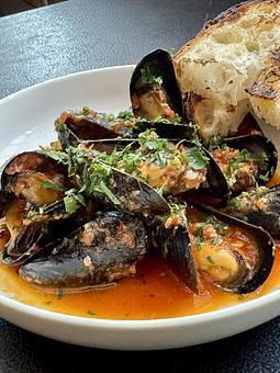 Product: MEJILLONES A LA MARINERA | mussels, white wine, light spicy tomato sauce - Socarrat Paella Bar - Chelsea in Chelsea - New York, NY Spanish Restaurants