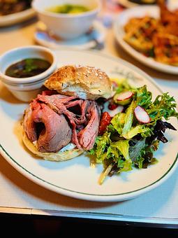 Product: Warm Roast Beef Sandwich | Soho Diner - Soho Diner in SoHo, NY - New York, NY Diner Restaurants