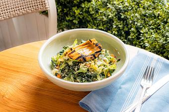 Product: Kale salad with grilled avocado, english muffin croutons - Summer House - Las Vegas in Las Vegas, NV Restaurants/Food & Dining