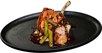 Product: DOBLE CORTE DE CHULETA DE CERDO, SALSA MOZARABE - Taberna del Alabardero in Washington, DC Spanish Restaurants