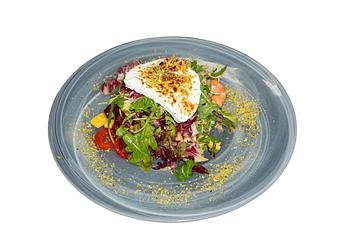 Product: ENSALADA CON GAMBAS, MANGO, AGUACATE Y QUESO DE CABRA - Taberna del Alabardero in Washington, DC Spanish Restaurants
