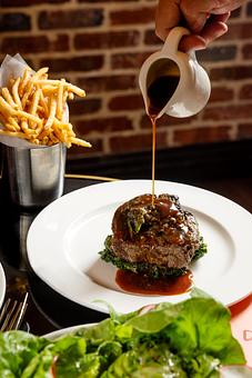 Product: The Django | Jazz Club and Restaurant in Downtown NYC | Grilled Beef Tenderloin - Sautéed kale, truffle butter jus, crispy fries - The Django in TriBeCa - New York, NY American Restaurants