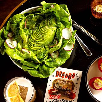Product: The Django | Jazz Club and Restaurant in Downtown NYC | Boston Bibb - Avocado, shaved radishes, summer herbs, lemon vinaigrette - The Django in TriBeCa - New York, NY American Restaurants