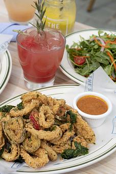 Product: Calamari: fried, herbs, cherry peppers, tomato vinaigrette - The Shed Restaurant- Plainview in The Shops at Country Pointe Beechwood - Plainview, NY American Restaurants