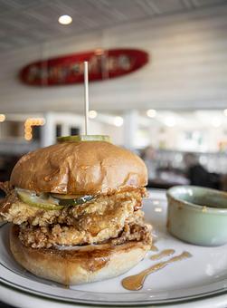 Product: The Chicken Sandwich - The Shed Restaurant- Plainview in The Shops at Country Pointe Beechwood - Plainview, NY American Restaurants