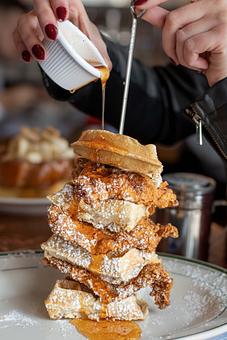 Product: Our top seller... The Chicken & Waffles! - The Shed Restaurant- Plainview in The Shops at Country Pointe Beechwood - Plainview, NY American Restaurants