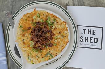 Product: Skillet Mac & Cheese? Yes, Please!
corn, jalapeno, bacon, green onion - The Shed Restaurant- Plainview in The Shops at Country Pointe Beechwood - Plainview, NY American Restaurants